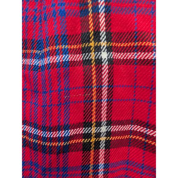 Vintage Pendleton Women’s Red Tartan Plaid Crop Wool Jacket Blazer Sz 10P Preppy - Picture 7 of 9